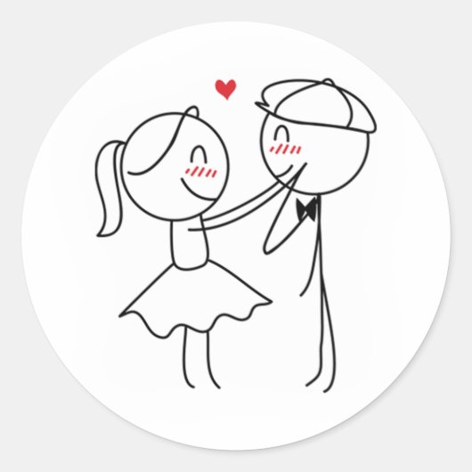 Pepe en Lulu Ronde Sticker (Voorkant)