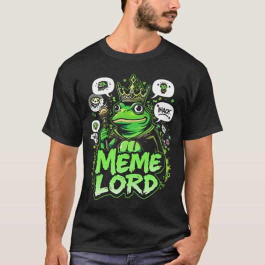 Pepe Meme Lord Mannen T-shirt (Voorkant)