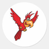 Pepe Parrot Ronde Sticker (Voorkant)