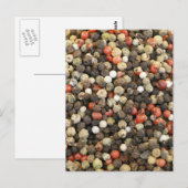 Peper achtergrond briefkaart (Voorkant / Achterkant)