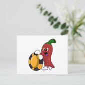 Peper bij Poker met Pokerfiches Briefkaart (Staand voorkant)