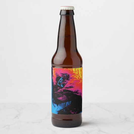 Peper en kunststof, geïsoleerd bier etiket (Voorkant)