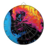 Peper en kunststof, geïsoleerd dartbord (Voorkant)