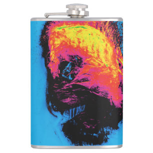 Peper en kunststof, geïsoleerd heupfles