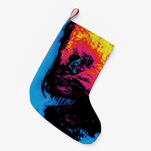 Peper en kunststof, geïsoleerd kleine kerstsok (Voorkant (Hangend))