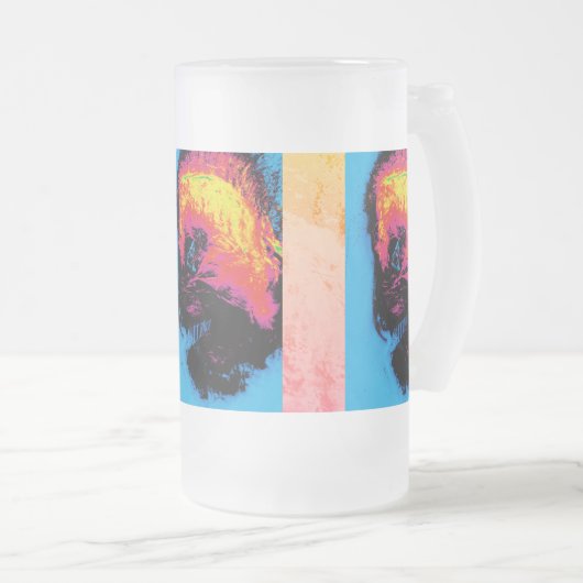 Peper en kunststof, geïsoleerd matglas bierpul (Voorkant rechts)