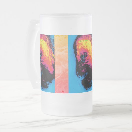 Peper en kunststof, geïsoleerd matglas bierpul (Voorkant links)