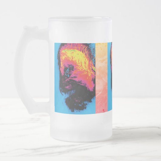 Peper en kunststof, geïsoleerd matglas bierpul (Links)