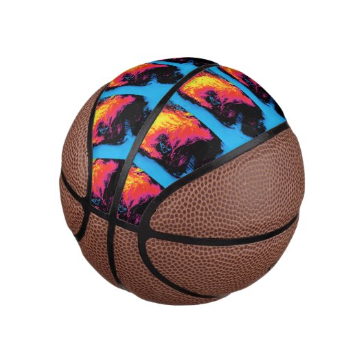 Peper en kunststof, geïsoleerd mini basketbal (Schuin)