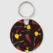 Peper en uien sleutelhanger (Voorkant)