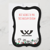 Peper grinder sneeuwvlokken culinaire kerstkaart (Achterkant)