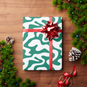 Peper Groen abstract vloeistofpatroon Cadeaupapier