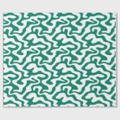Peper Groen abstract vloeistofpatroon Cadeaupapier (Vlak)
