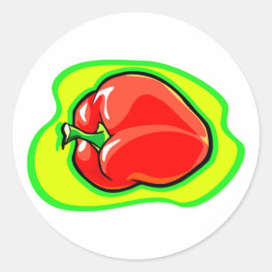 Peper habanero op heldergeel groen.png ronde sticker