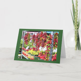 Peper in Jean Talon Market, Montreal, Canada Feestdagen Kaart