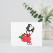 Peper met pot koffie briefkaart (Staand voorkant)