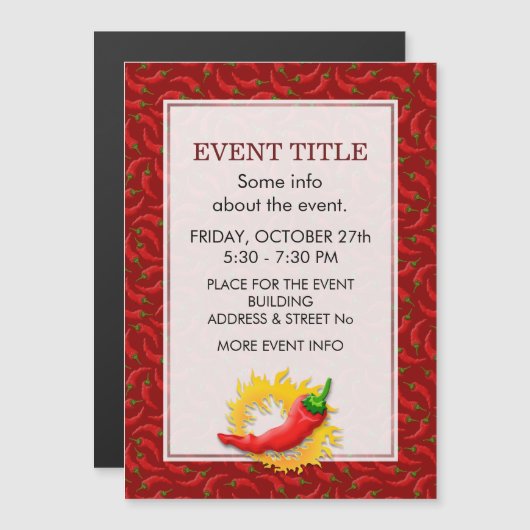 Peper met vlam (Voorkant / Achterkant)