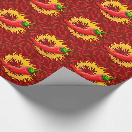 Peper met vlam cadeaupapier (Hoek)