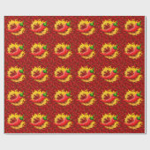 Peper met vlam cadeaupapier (Vlak)