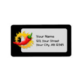 Peper met vlam etiket (Voorkant)