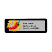 Peper met vlam etiket (Voorkant)