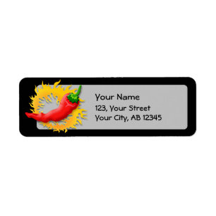 Peper met vlam etiket