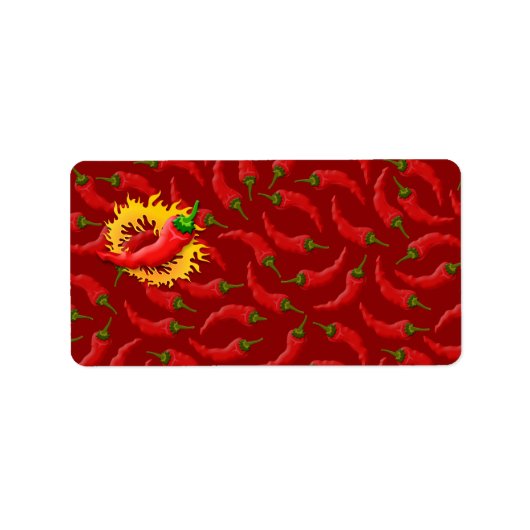 Peper met vlam etiket (Voorkant)