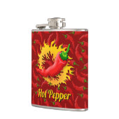 Peper met vlam hipflacon heupfles (Links)