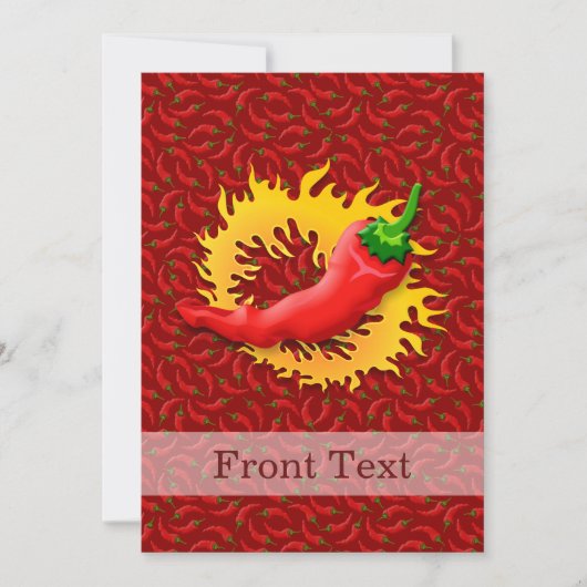 Peper met vlam kaart (Voorkant)