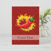 Peper met vlam kaart (Staand voorkant)