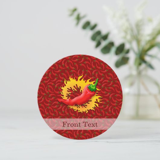 Peper met vlam kaart (Staand voorkant)