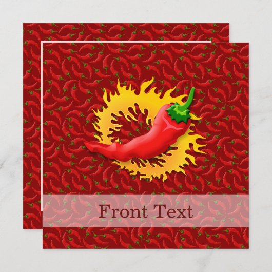 Peper met vlam kaart (Voorkant / Achterkant)