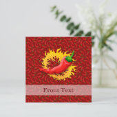 Peper met vlam kaart (Staand voorkant)