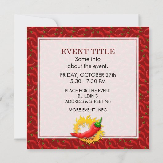 Peper met vlam kaart (Achterkant)