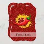 Peper met vlam kaart (Voorkant / Achterkant)