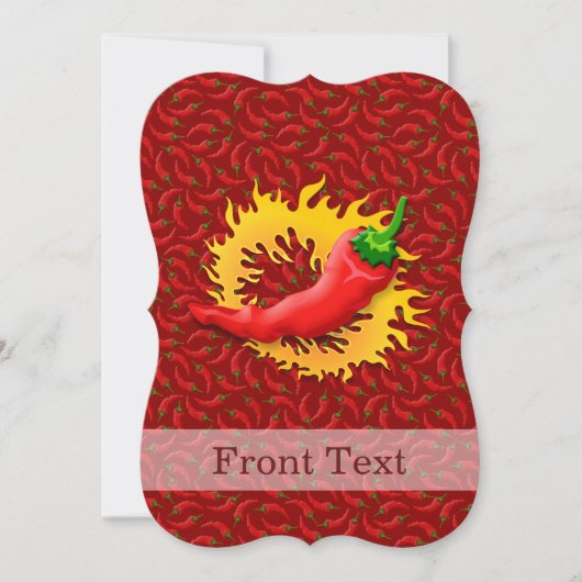 Peper met vlam kaart (Voorkant)