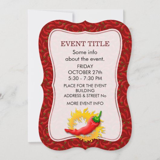 Peper met vlam kaart (Achterkant)