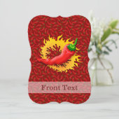 Peper met vlam kaart (Staand voorkant)