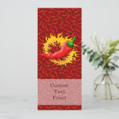 Peper met vlam kaart (Staand voorkant)