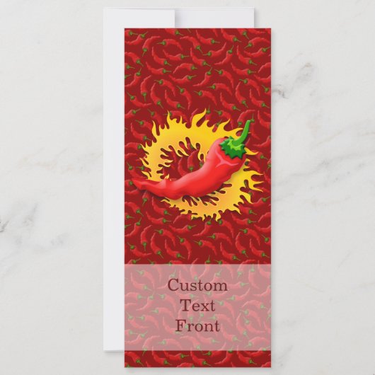 Peper met vlam kaart (Voorkant)