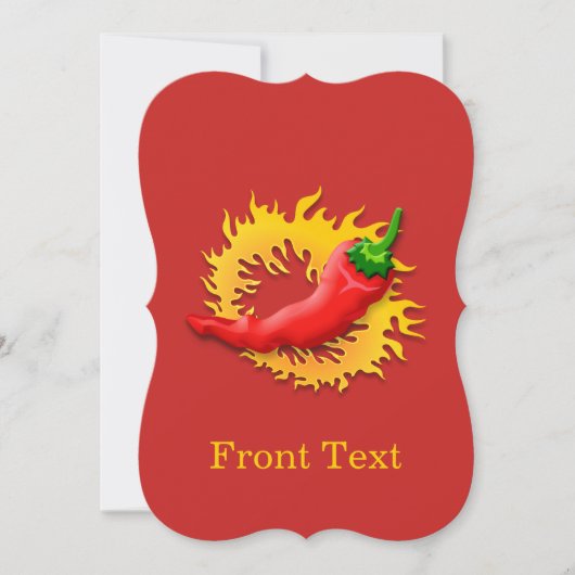 Peper met vlam kaart (Voorkant)