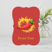 Peper met vlam kaart (Staand voorkant)