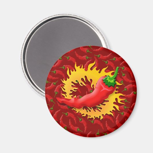 Peper met vlam magneet (Voorkant / Achterkant)