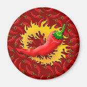 Peper met vlam magneet (Voorkant)