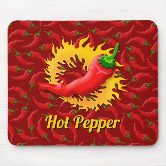 Peper met vlam-Muismat Muismat (Voorkant)