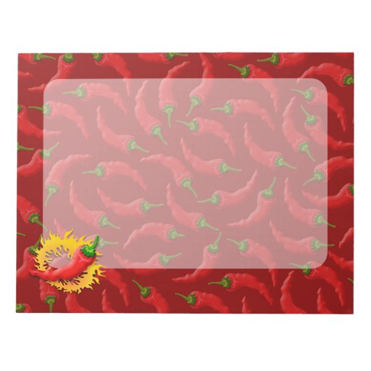 Peper met vlam notitieblok (Voorkant)