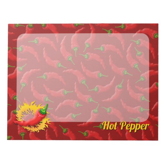 Peper met vlam Notitieblok (Voorkant)