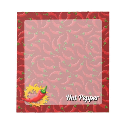 Peper met vlam Notitieblok (Voorkant)