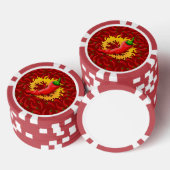 Peper met vlam poker chips (Opstapeling)