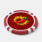 Peper met vlam poker chips (Enkel)